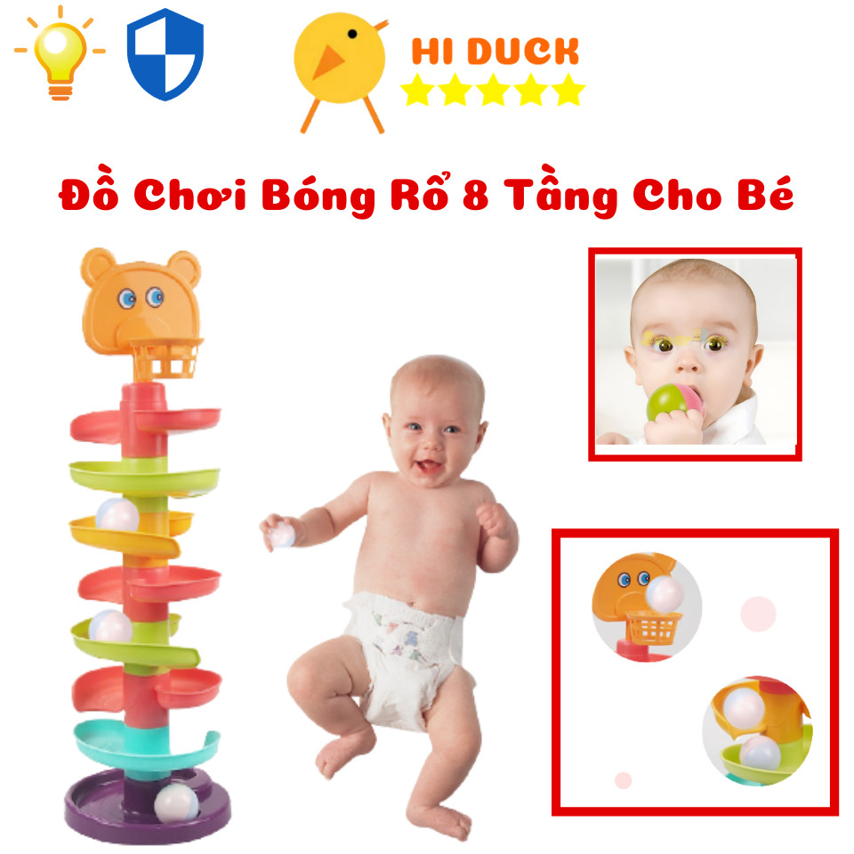 Đồ Chơi Bóng Rổ 8 Tầng 2 in 1 Cao Cấp Cho Bé Thỏa Sức Vui Chơi