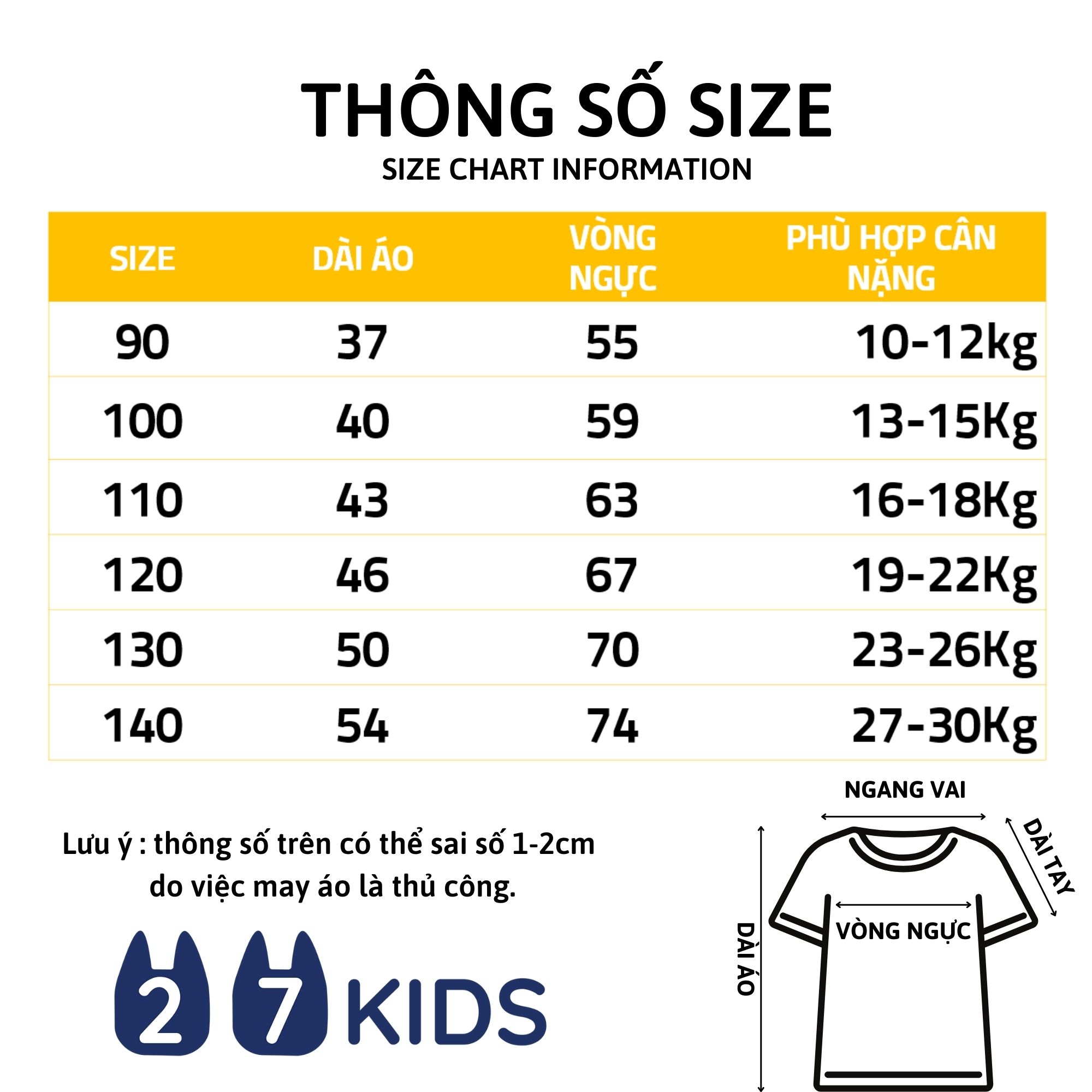 Áo thun bé trai ngắn tay 27Kids áo cộc nam 100% Cotton cho trẻ từ 2-10 tuổi BSTS1