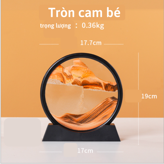 TRANH CÁT CHUYỂN ĐỘNG, CÁT CHẢY hình tròn có 6 màu, làm quà tặng, để bàn làm việc, ảnh thật shop chụp.