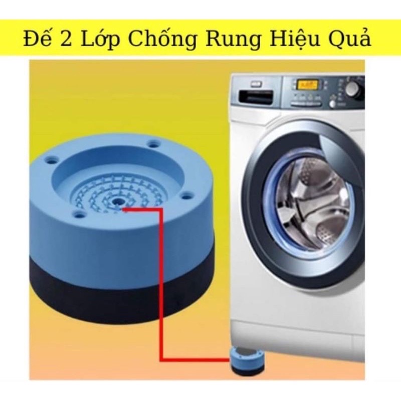 Hộp 4 chân đế cao su kê máy giặt ,tủ lạnh ,chống rung ,chống ồn ,chống trượt độ bền cao hợp với các loại máy