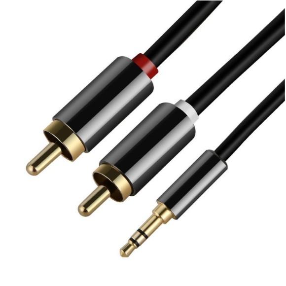 Cáp Audio 3.5 ra 2 đầu hoa sen 1m chất lượng cao