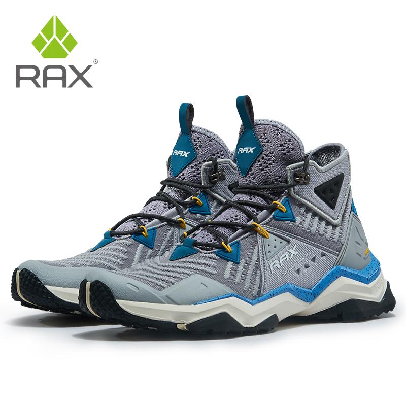RAX Nam Chuyên Nghiệp Đi Bộ Đường Dài Giày Giày Leo Núi Ngoài Trời Giày Cho Núi Cắm Trại Giày Cho Nam Đi Bộ Giày Size Lớn Color: carbon black Shoe Size: 44