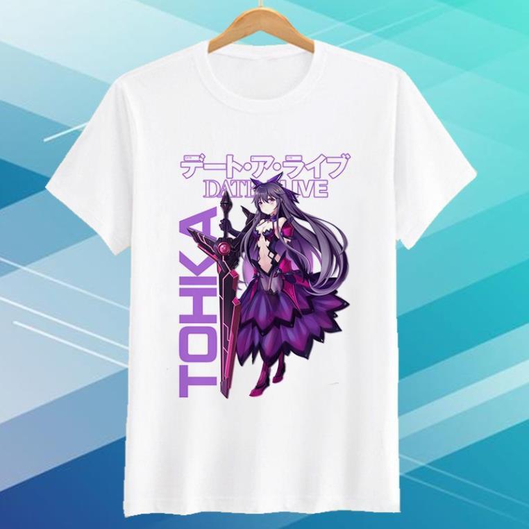 XẢ LỖ Áo thun Date A Live Tohka màu trắng cực chất