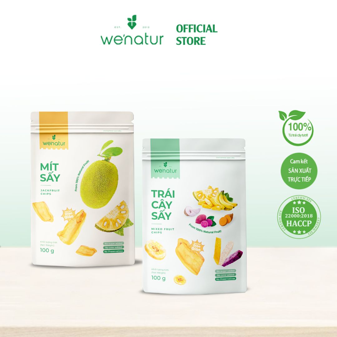 Combo Trái Cây Sấy Thập Cẩm và Mít Sấy Giòn We'natur