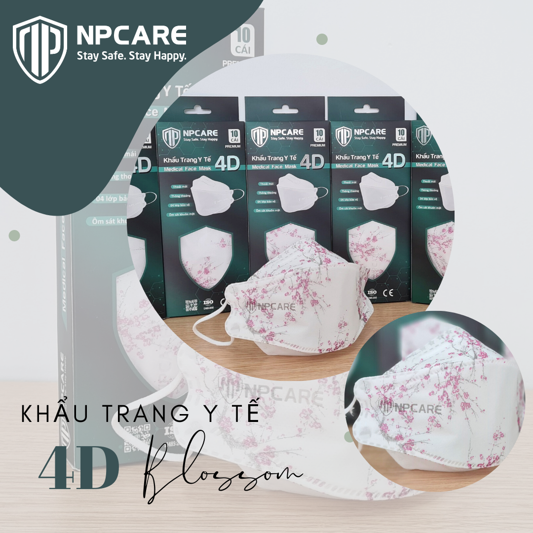 Khẩu trang y tế 4D NPCARE Blossom (H/10c)