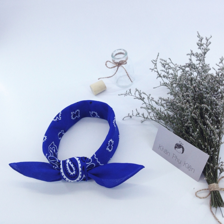 Khăn Bandana Màu Xanh Dương - Mã B006