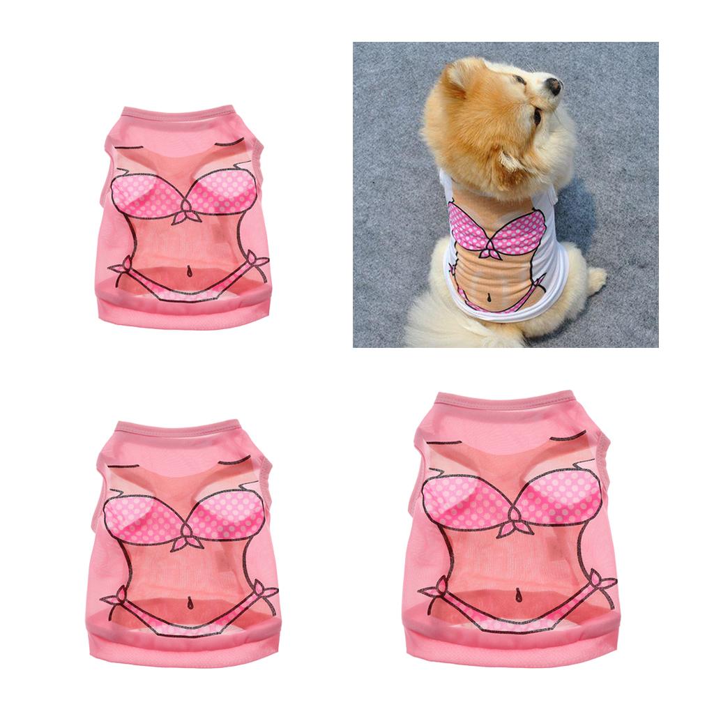 Pet Clothes Dog Cat Apparel Vest for Puppy Cat Bikini Printing Clothes