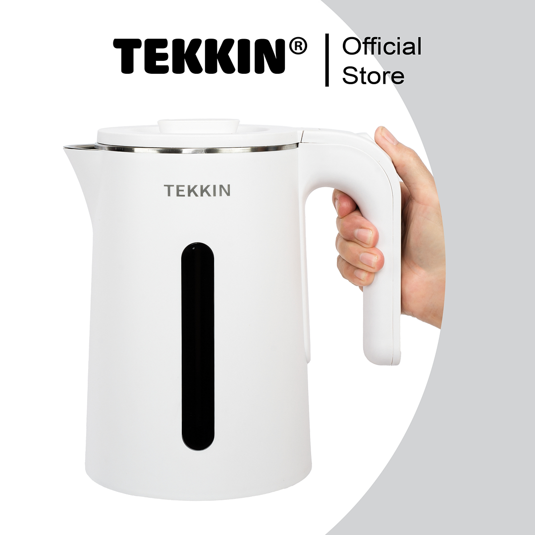 Ấm siêu tốc tự ngắt TEKKIN TI-2845 dung tích lớn 2.3L (dung tích sử dụng 1.8L) 2 lớp công suất 1500W bảo hành 12 tháng - hàng chính hãng