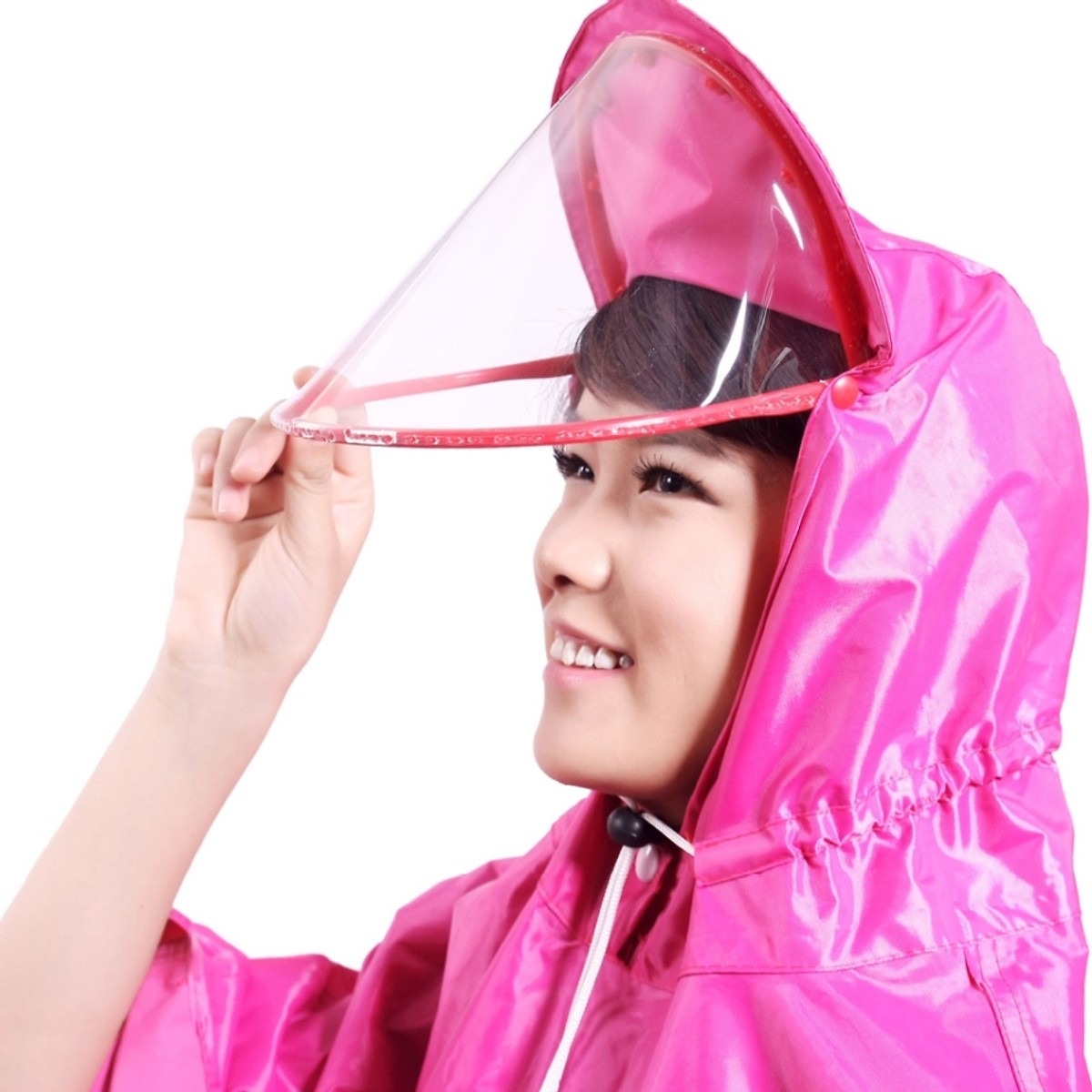 Áo mưa phản quang lái xe có kính che mặt