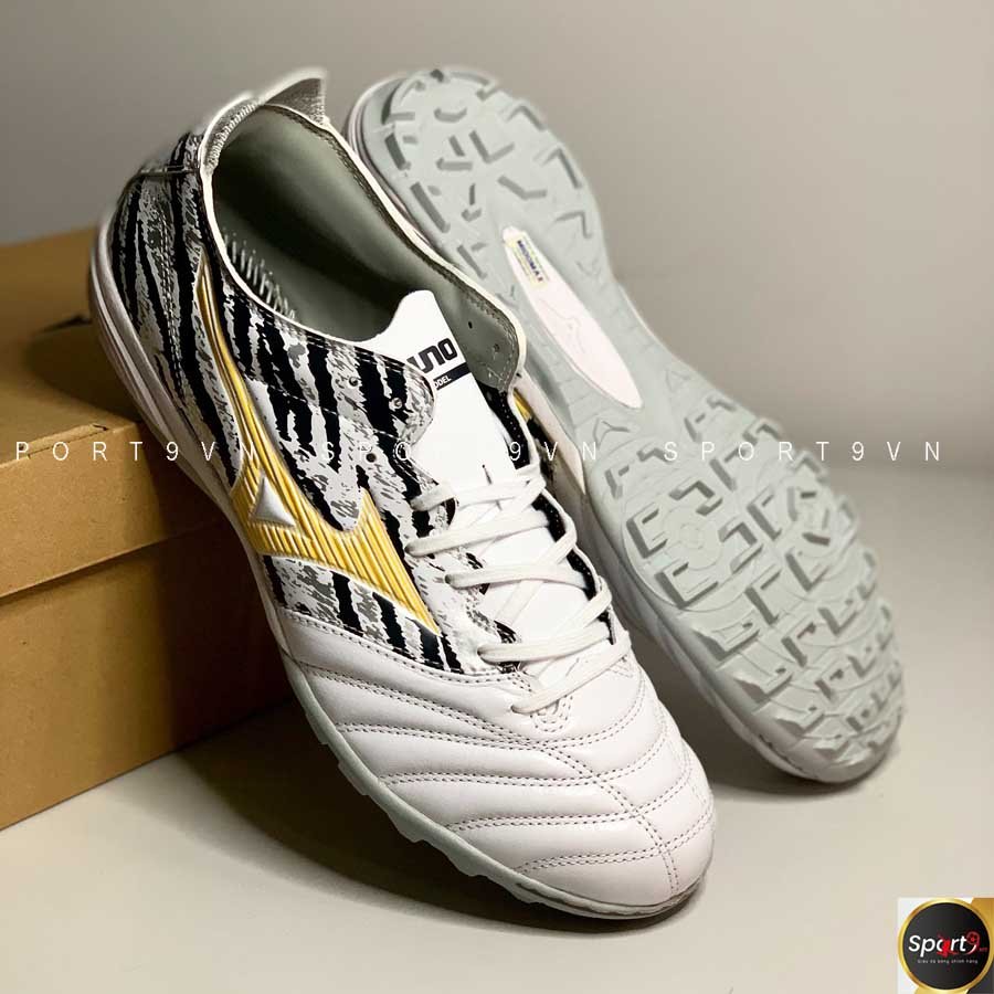 Giày đá bóng Mizuno Morelia Neo III Pro AS - P1GD228446 - Trắng/Vàng/Đen