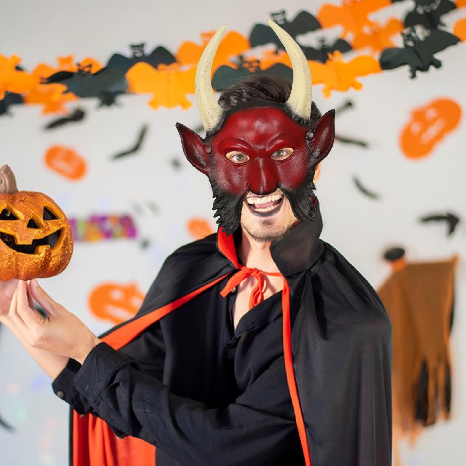 Devil Face Cover, Cosplay Fancy Dress Masquerade , Halloween for Prom Stage Performance Party Night Club