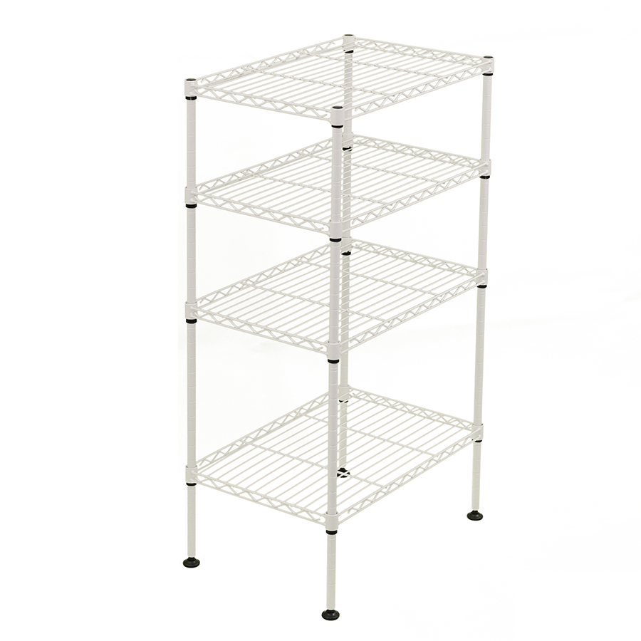 Kệ sắt đa năng để đồ 4 tầng mặt lưới- màu đen – CJ-C1187B