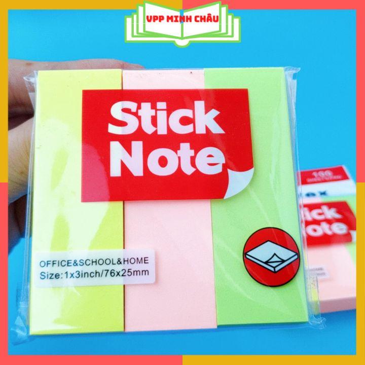 Stick note - Giấy nhớ Wintex 3 Màu Kích Thước 76*25mm