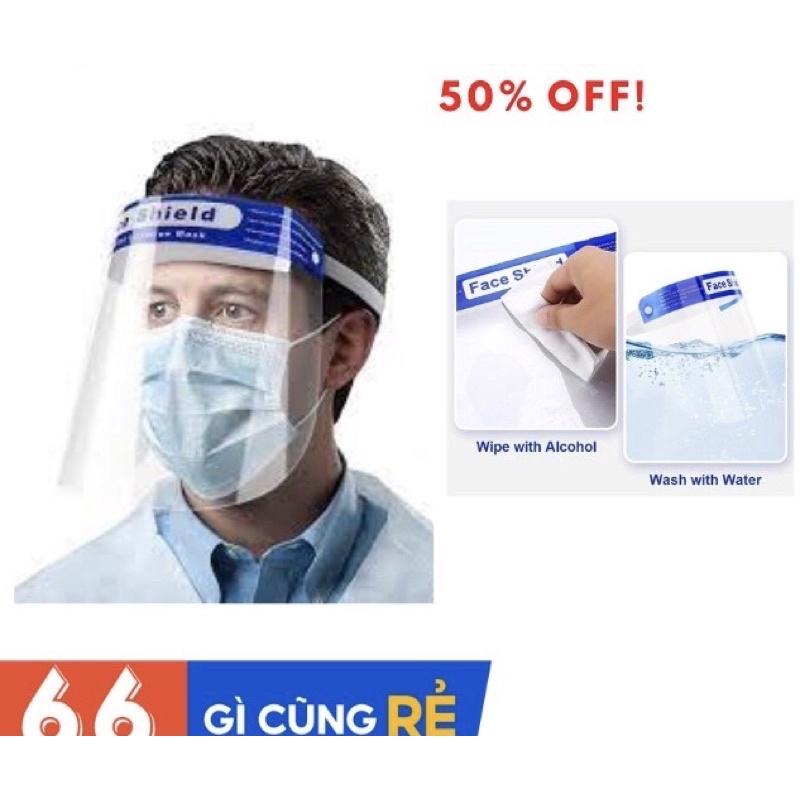 Kính che mặt trong suốt, kính bảo hộ chống bụi mịn và giọt bắn hiệu quả Face Shield