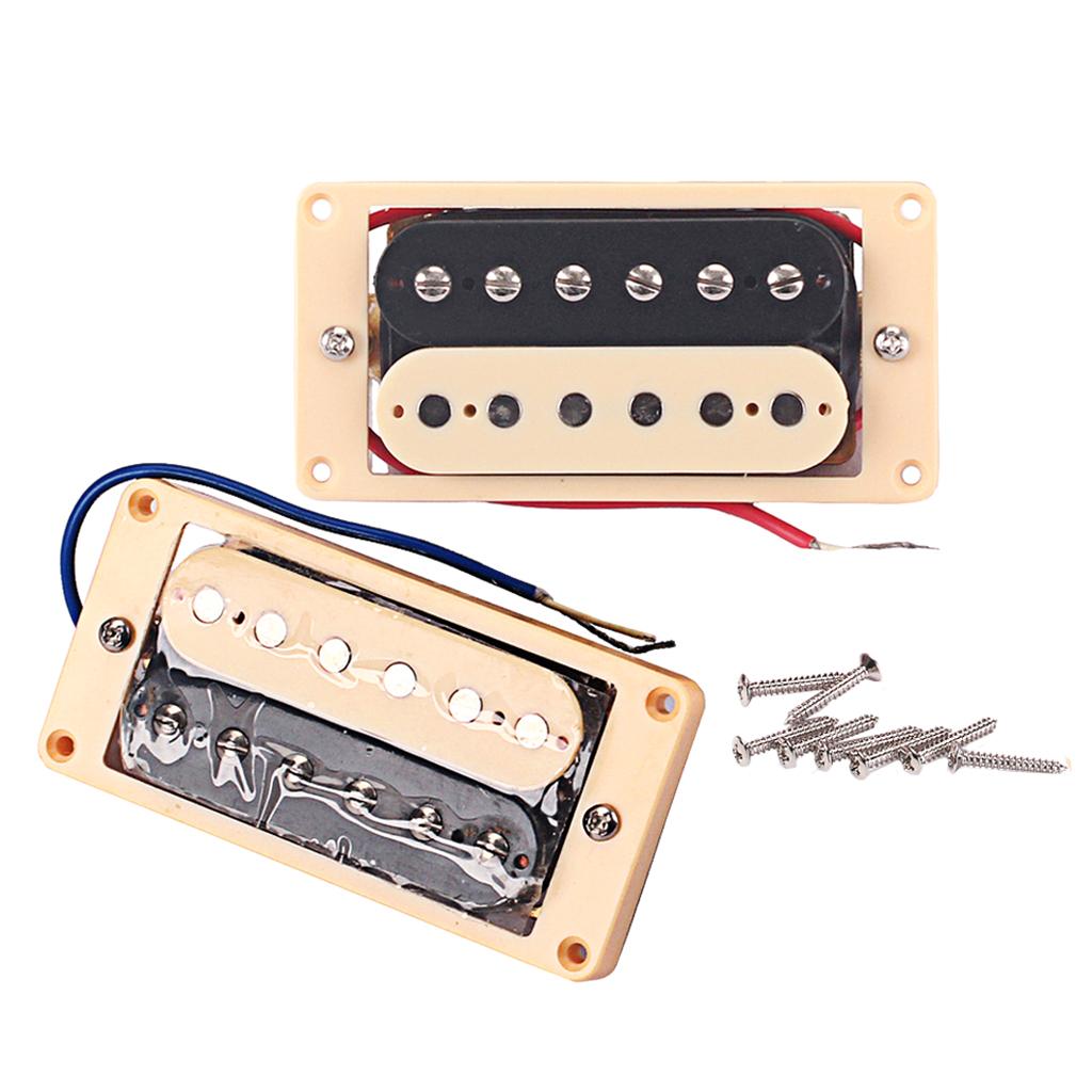 2 Chiếc Đồng Cổ Cầu Đàn Guitar Điện Humbucker Đôi Cuộn Dây Bán Tải 50mm/52mm