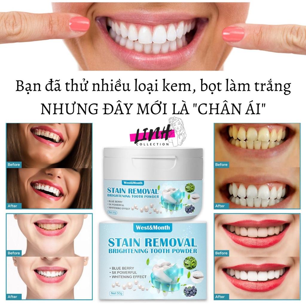 Kem Làm Trắng Răng, Khử Mùi Hôi STAIN REMOVAL 50g của West&Month giúp răng trắng sứ tự nhiên, khử mùi hôi