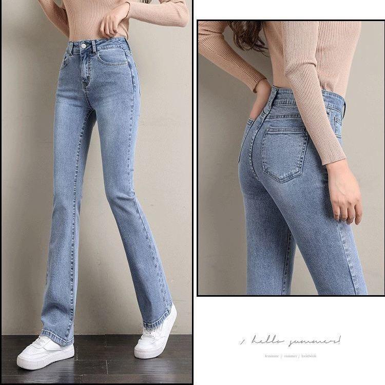 Quần jeans nữ ống thời trang siêu co giãn