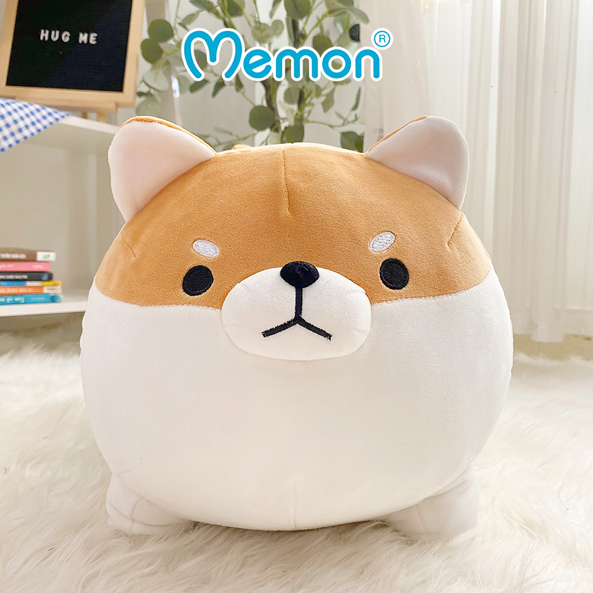Gấu bông chó Corgi cao cấp Memon - Thú nhồi bông chó corgi mập tròn dễ thương, mềm mịn