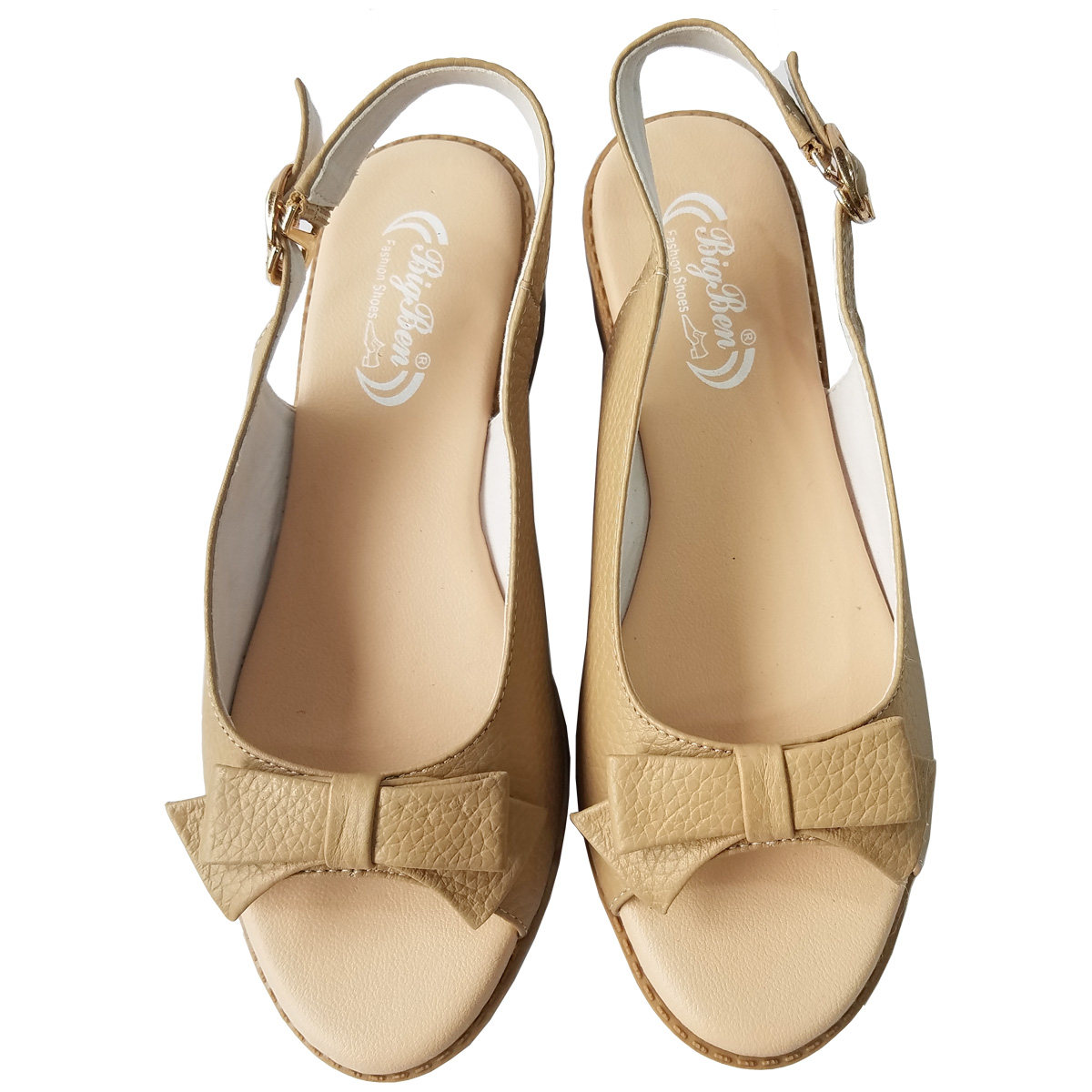 Giày Sandal Cao Gót Da Bò BIGGBEN Cao 4 Phân SDCG155