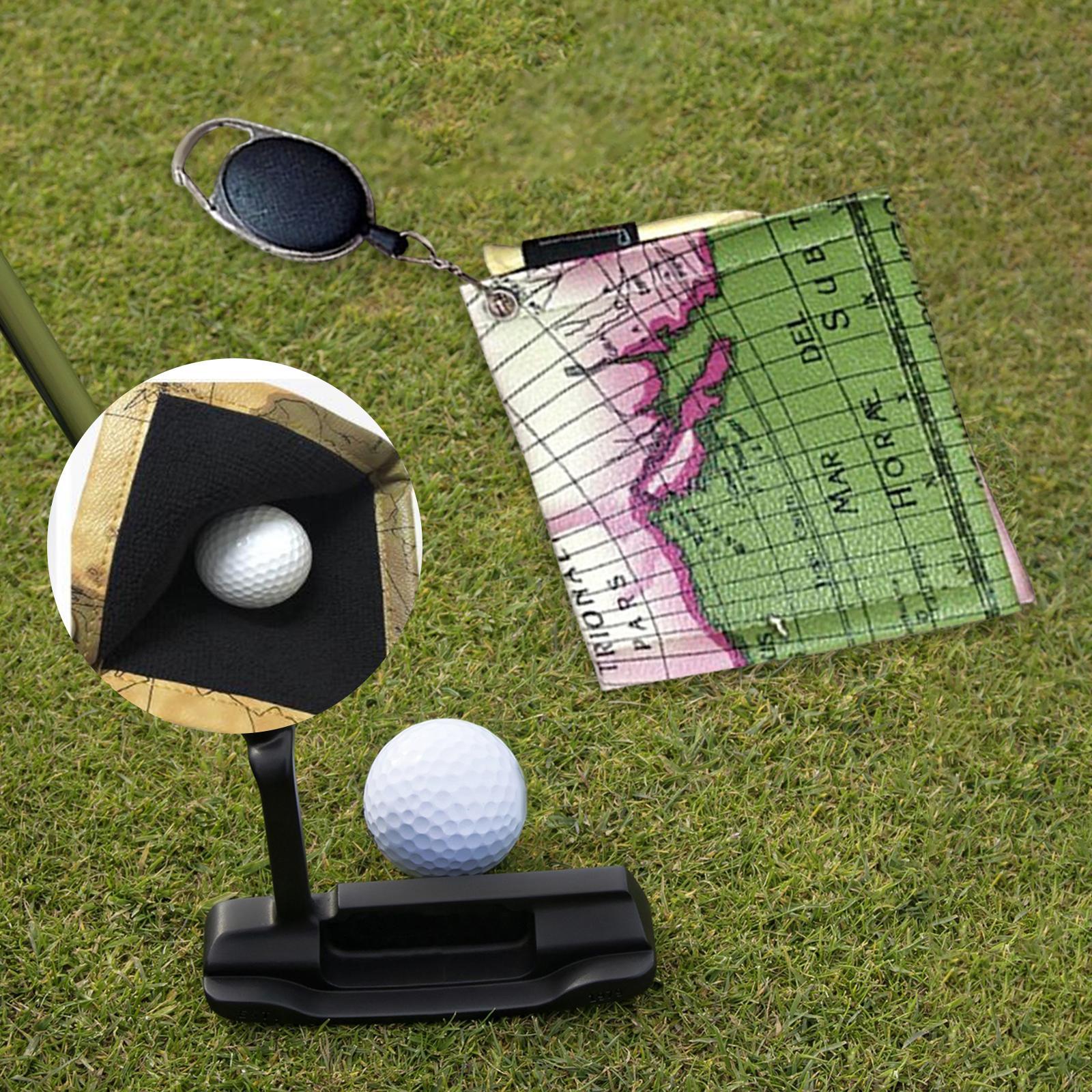 PU Golf Ball Cleaning Towel Square Towel Portable Cleaner for Golfers Accessories