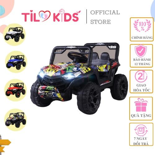 Xe oto điện cho bé TILO KIDS TLK-5555 kiểu dáng địa hình siêu ngầu, có điều khiển từ xa, bluetooth, chế độ nhún