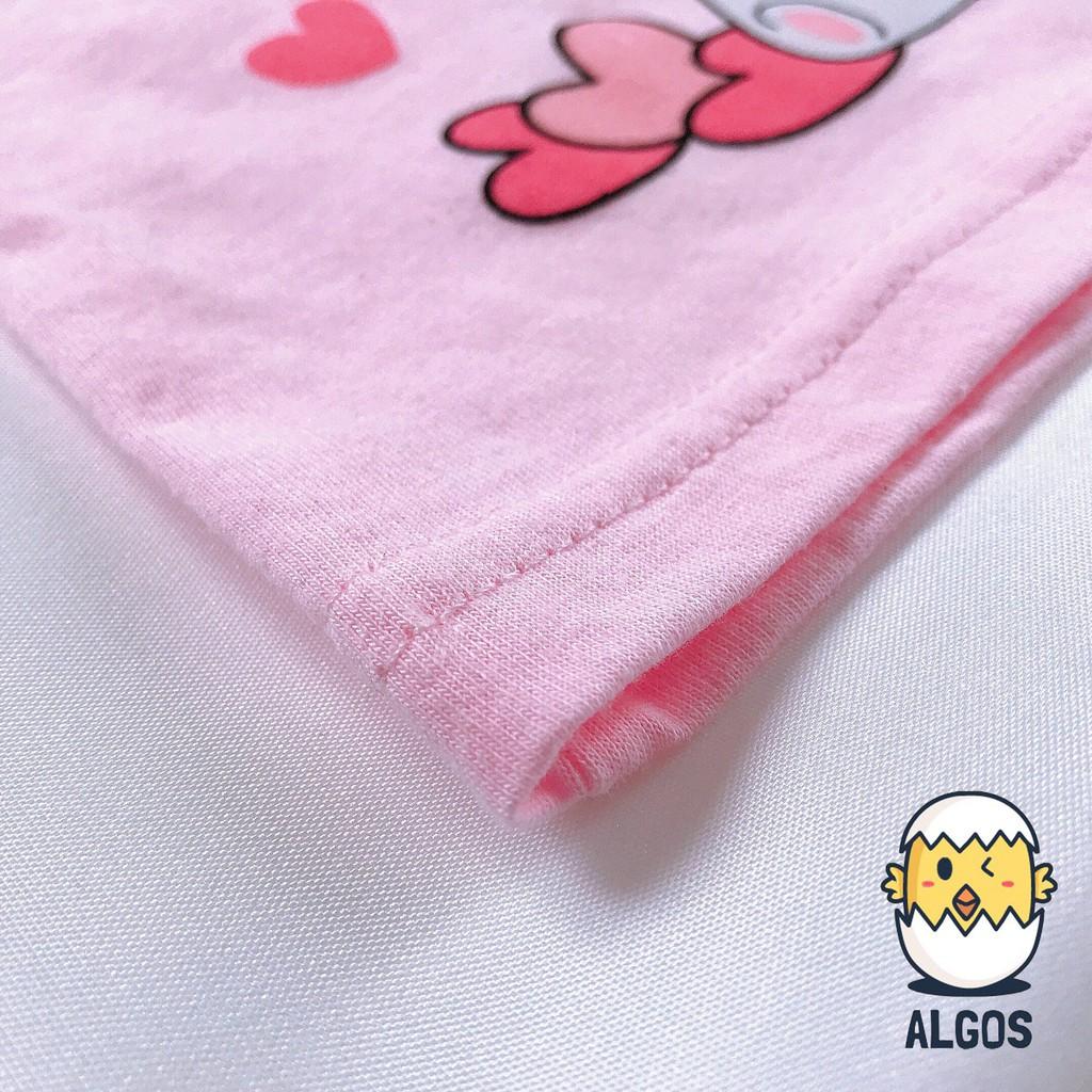 Bộ quần áo bé gái - Bộ gấu trái tim - Cotton 100% thoáng mát thấm hút mồ hôi an toàn cho bé