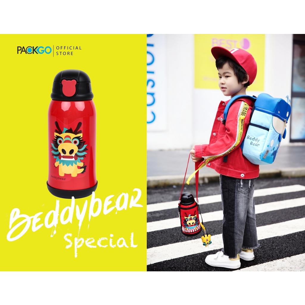 Bình giữ nhiệt cho Bé Chính hãng 100% BEDDYBEAR - Dung tích 630 ml - 3 Nắp thay thế tặng kèm móc khóa Dragon -Con Rồng - Phù hợp Bé từ 2 tuổi trở lên