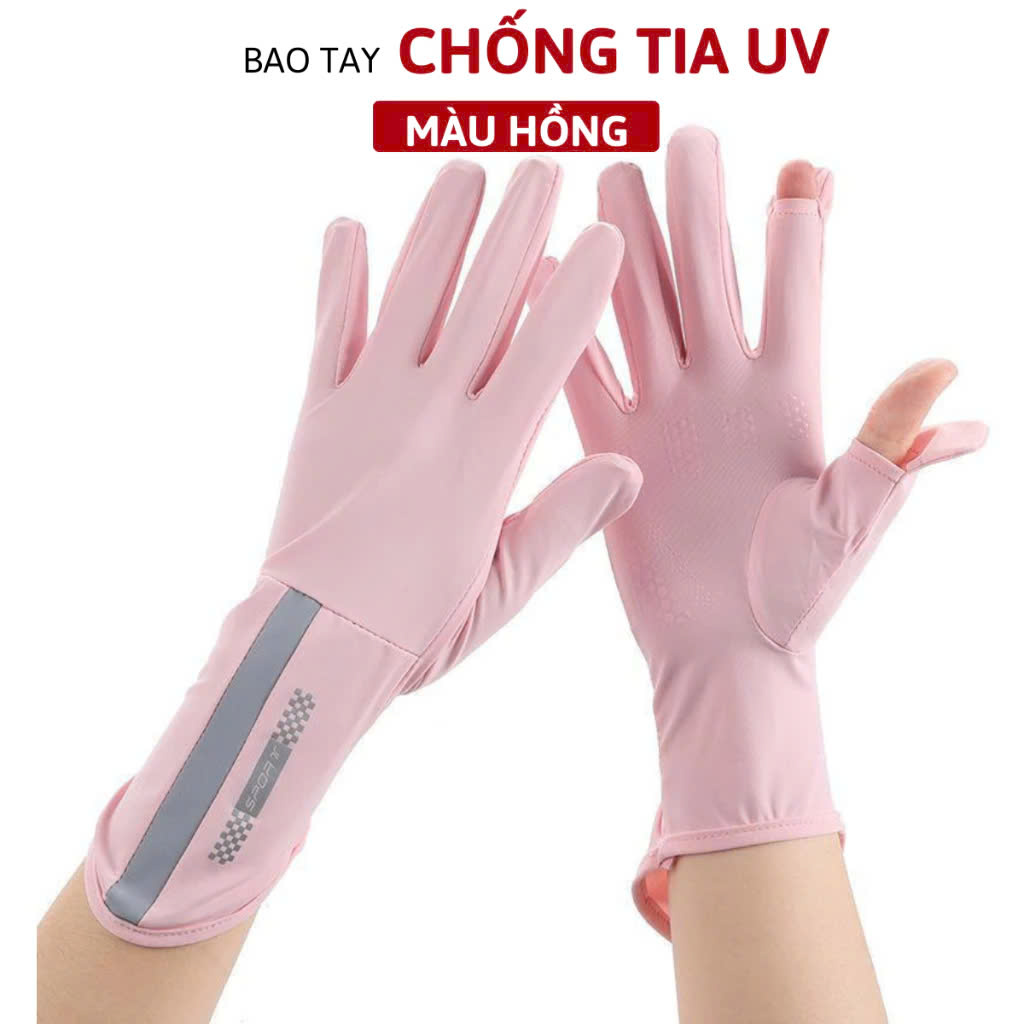 Găng Tay Hở 2 Ngón Unisex Chống Nắng, Có Thể Sử Dụng Cảm Ứng Điện Thoại UV UPF50+ MÀU GHI ĐẬM