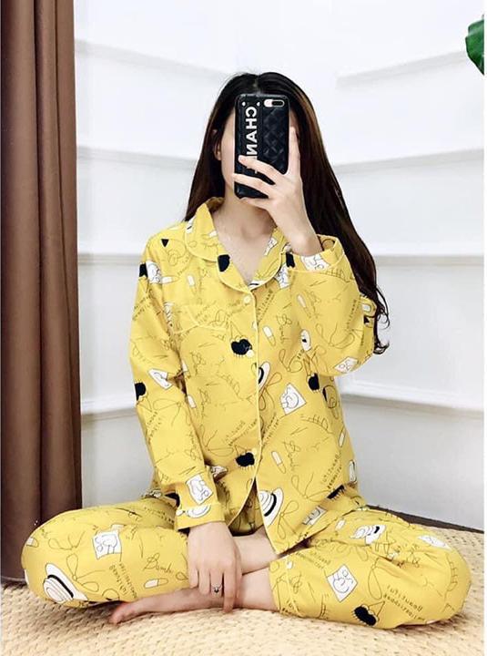 Bộ Pijama nữ mặc nhà, đồ ngủ, thiết kế nhiều hình đẹp dễ thương ( giao ngẫu nhiên )