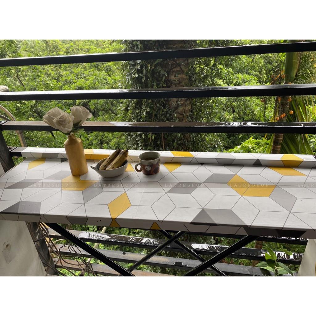 Decal chịu nhiệt dễ lau chùi dầu mỡ dán bếp tường nhà vệ sinh loại 1 - Box Line khổ 40x60cm 0019