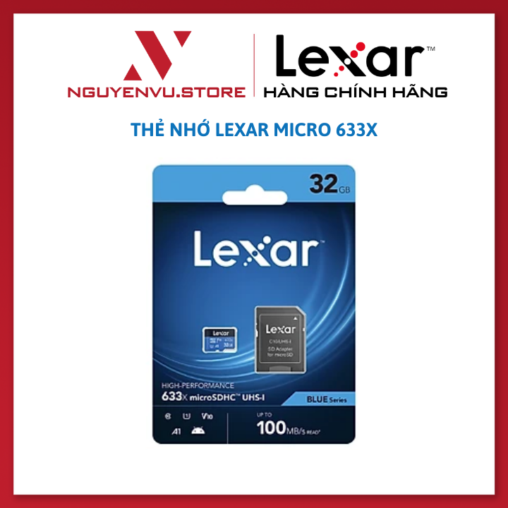 Thẻ Nhớ Lexar MICRO 633X Tốc Độ 100mb/s - Hàng Chính Hãng