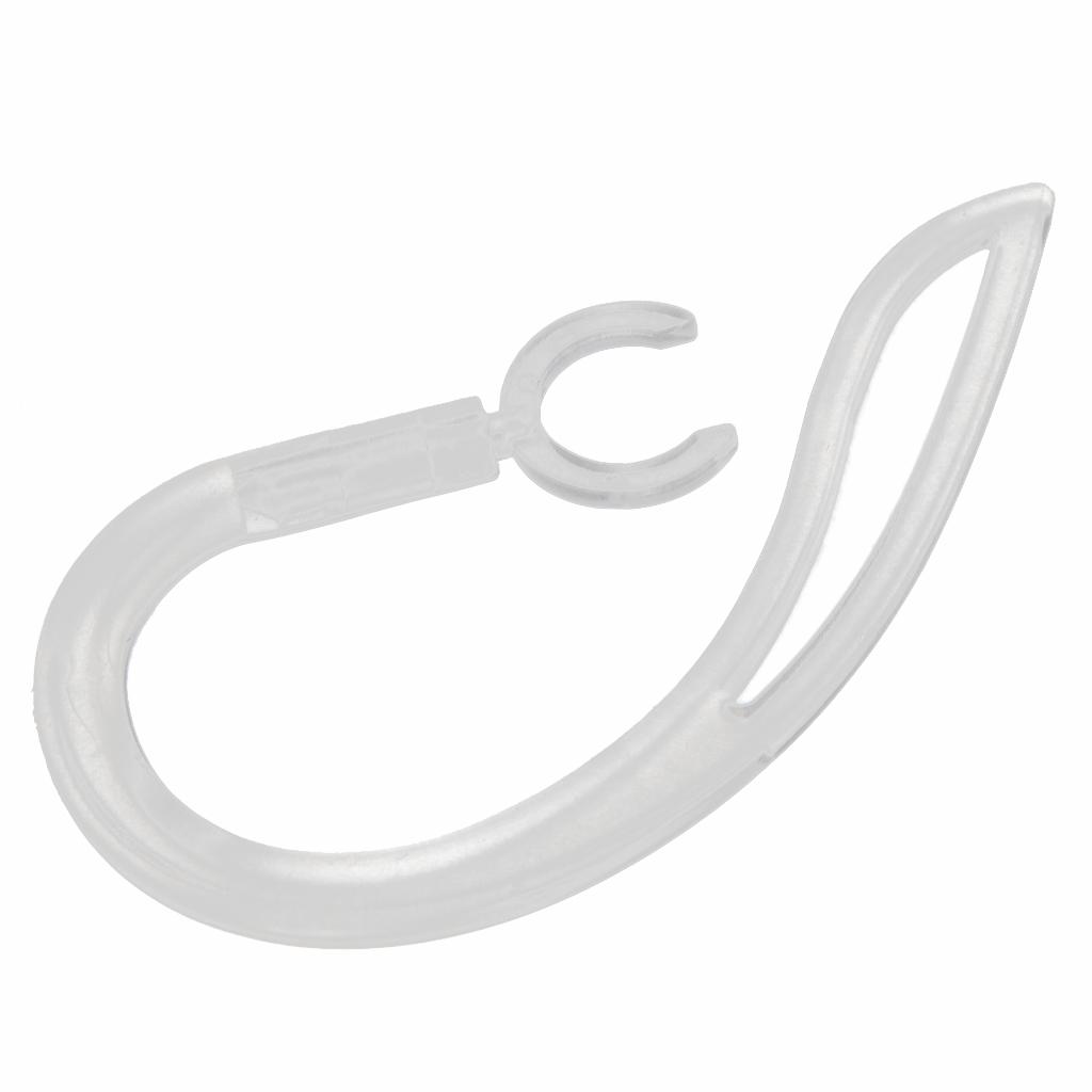 3 Pcs Earhook Ear Loop Clip For Universal Bluetooth Headset 8.0mm 9.0mm 10.0 mm (Clear)