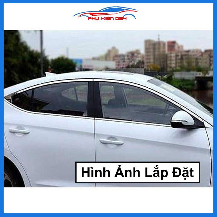 Bộ nẹp viền chân kính cong kính HYUNDAI ACCENT 2018-2022 Inox sáng bóng chuẩn form xe