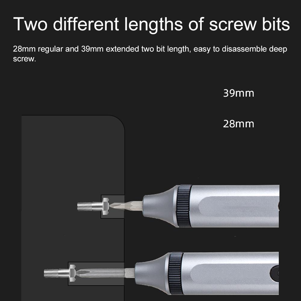 High Precise Electric Screwdriver Multifunctional Screw Driver Type-C Charging Electric Repairing Tool Set for Mobilephones Computers Home Appliances