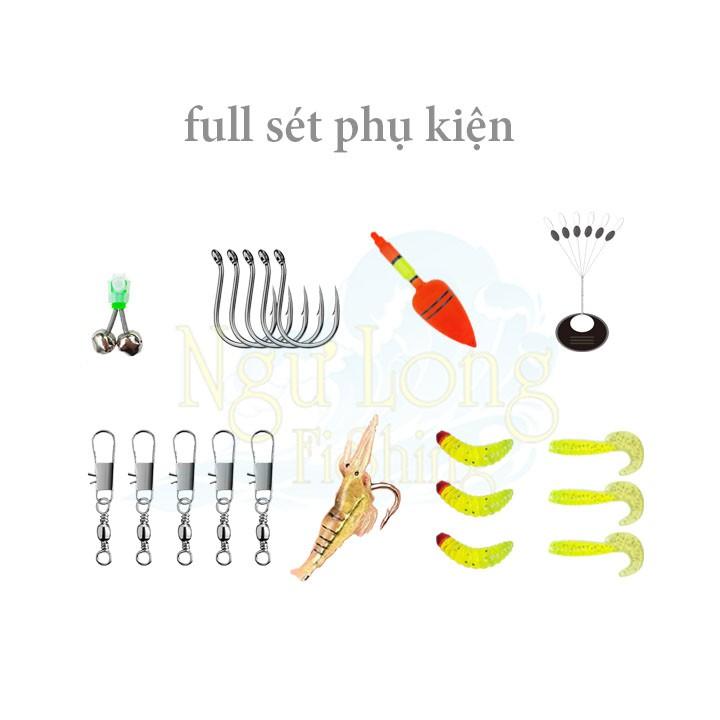 Bộ cần câu máy kèm máy câu đã cuốn sẵn dây câu kèm set phụ kiện câu lăng xê câu đơn B-tini