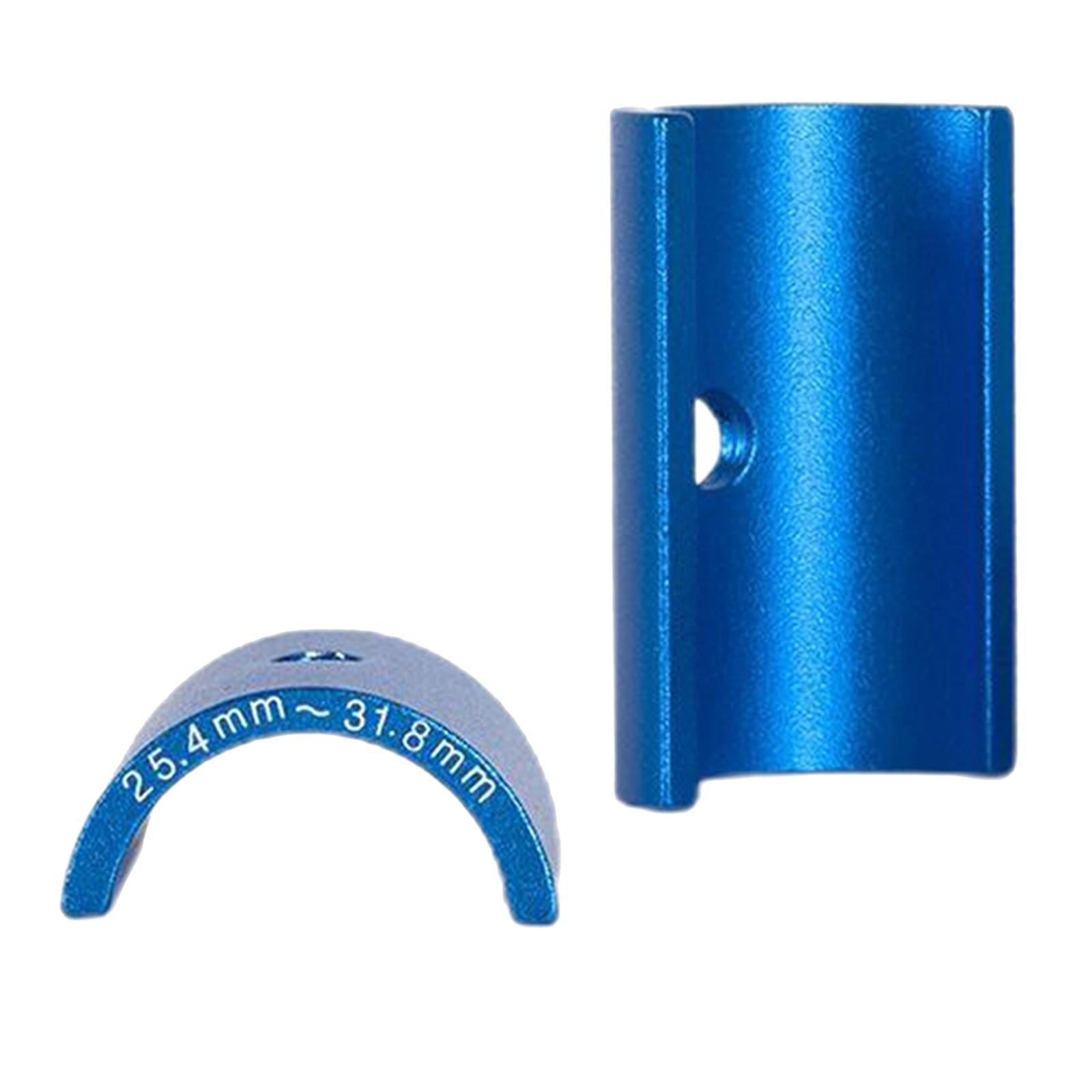 2xBike Stem 25.4 to 31.8mm Shim Handlebar Adapter Spacer - 1 Pair Blue