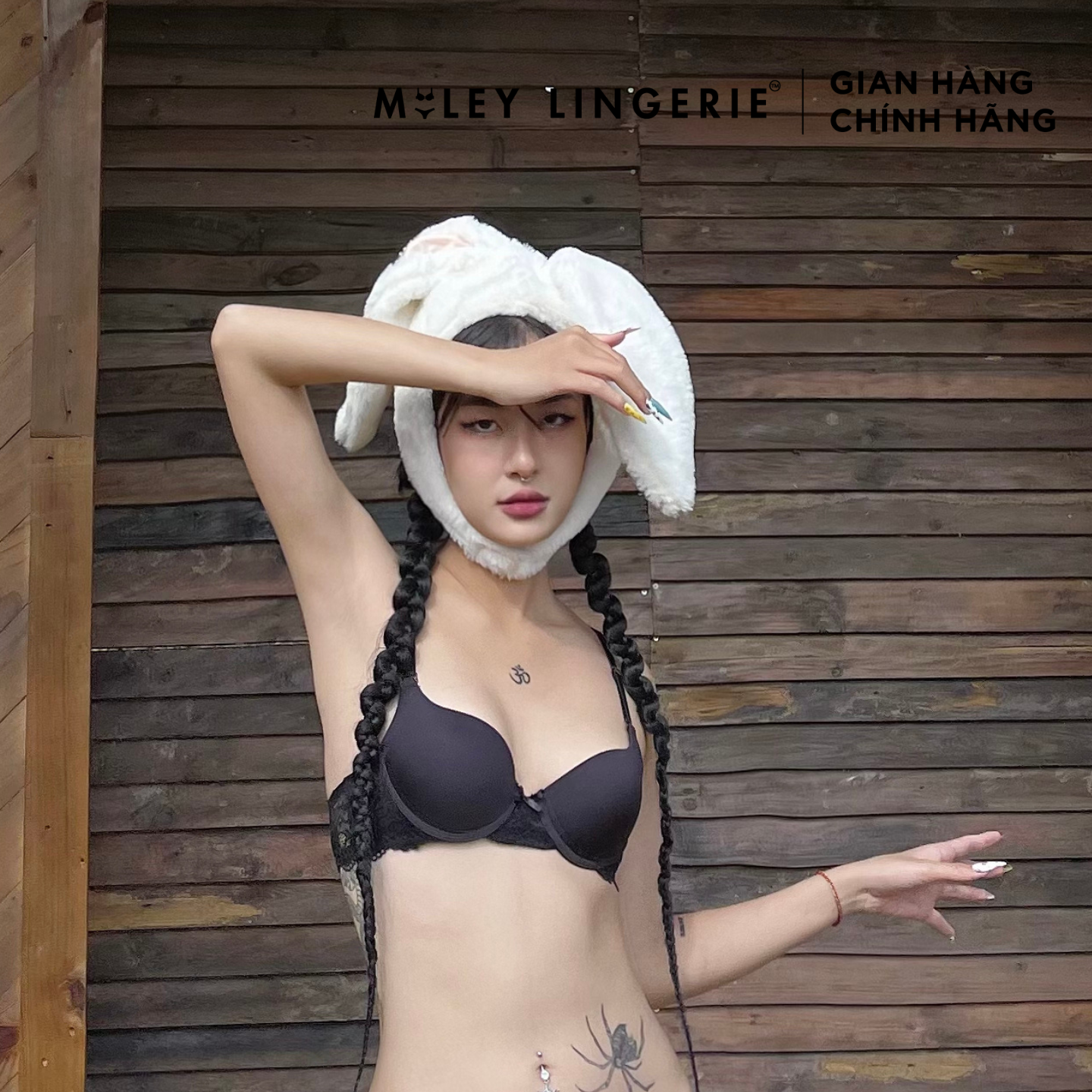 Hình ảnh Áo Ngực Nữ Có Gọng Mút Vừa Miley Lingerie - Màu đen BRM01002