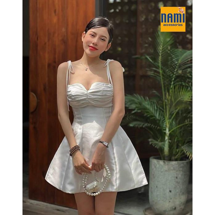 Đầm xoè hai dây xếp ly ngực lên dáng xinh xắn đáng yêu Nanami - ATNU055