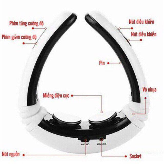 Máy mát xa cổ vai gáy 3D KL-5830 - Mát mắt xa chạy pin tiểu