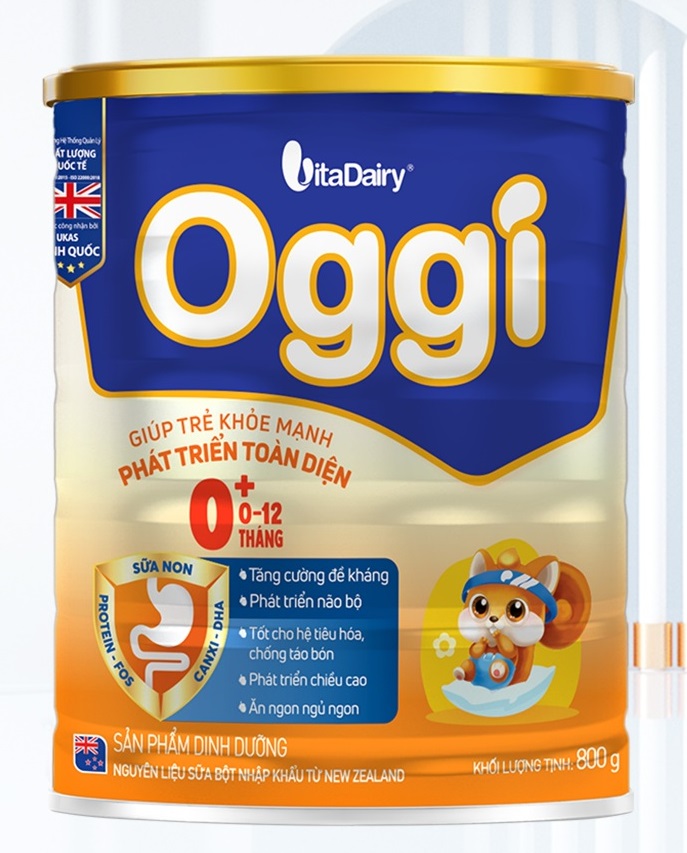 Combo 3 lon Sữa Oggi 0+ lon 800g - Giúp trẻ khoẻ mạnh phát triển toàn diện