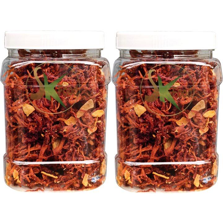 1KG KHÔ HEO SẤY TỎI ỚT THƠM NGON HIỆU SK FOOD