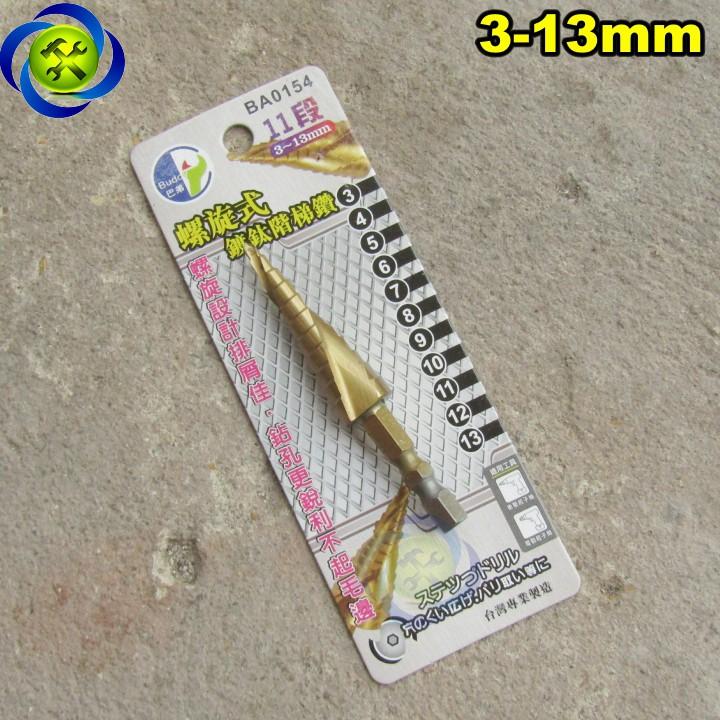 Mũi khoan tháp xoắn đuôi lục giác Đài Loan Buddy BA0154 3-13mm