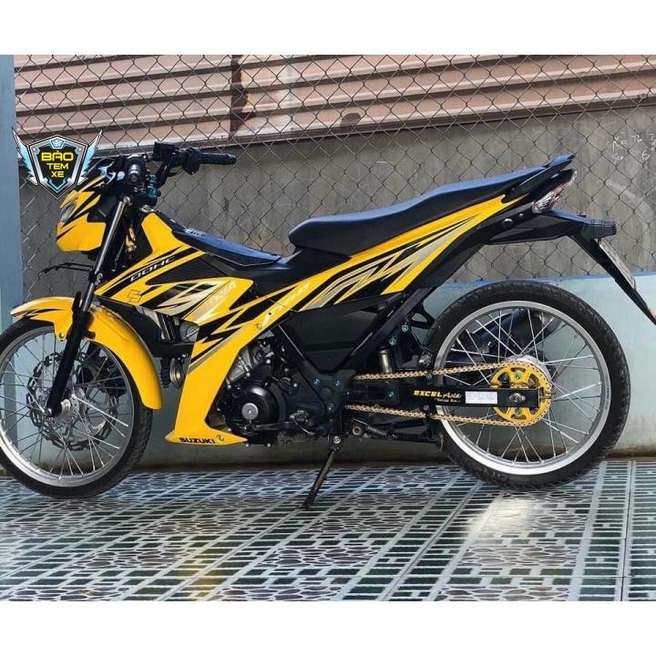 Tem rời dán xe satria fi dán xe vàng