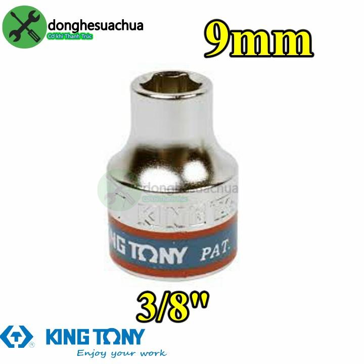 Tuýp 9mm loại 3/8 có 6 cạnh màu trắng loại ngắn Kingtony 333509M