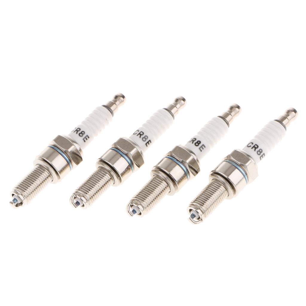 3X 4x motorcycle spark plug made of ceramic white color engine parts accessories