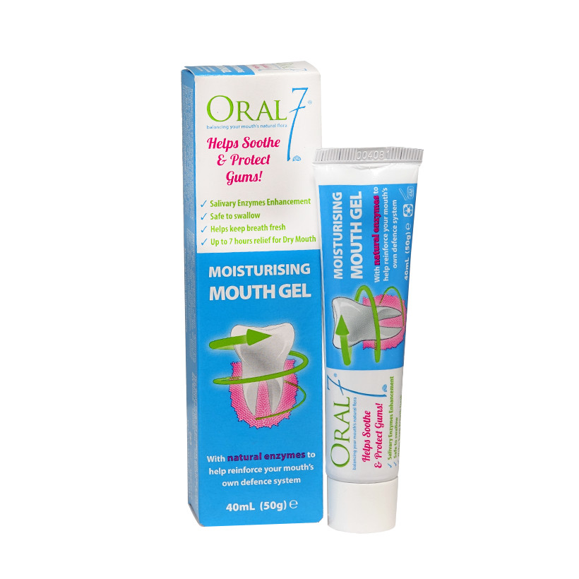 Gel bôi GIỮ ẨM MIỆNG ORAL7 Moisturising 40ml - Dành cho bệnh nhân hôi miệng do khô miệng, người dùng răng giả, người thở bằng miệng khi ngủ