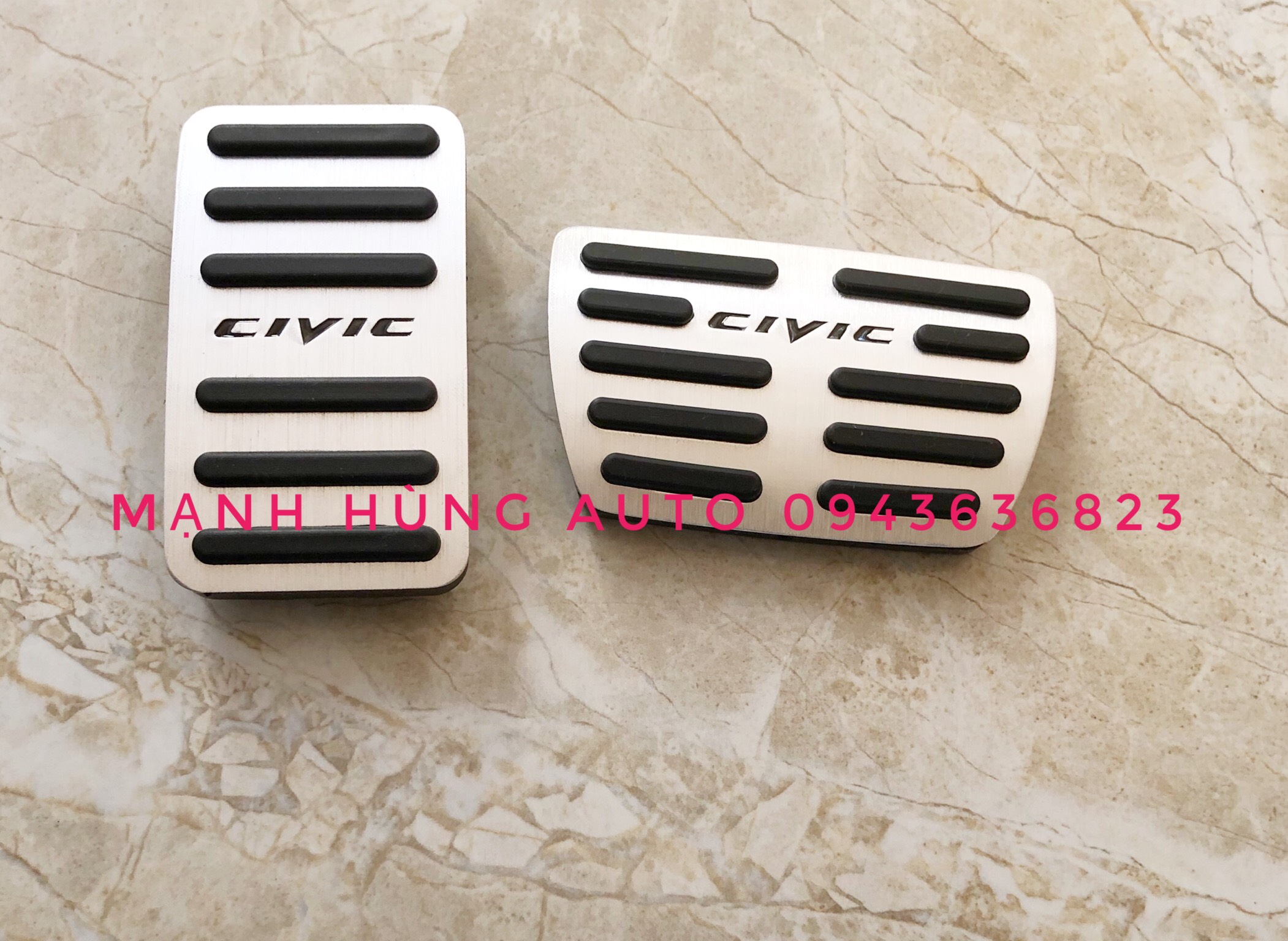 Bộ ốp bọc chân ga, chân phanh cho xe Honda Civic 2016-2021