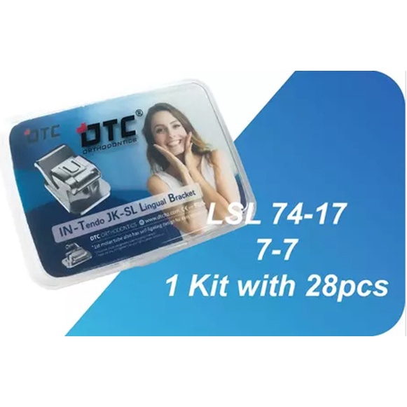 Mắc Cài Mặt Lưỡi 3D Tự Đóng_DTC (IN-Tendo JK-SL lingual Brackets with first &amp; second molar lingual tubes)_Mắc cài_Dùng trong nha khoa_Niềng răng_Chỉnh nha [Chính hãng][Ảnh thật]