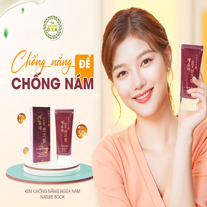 Kem chống nắng ngừa nám The Nature Book Mesla UV Sun Cream SPF50+ PA+++ 50g