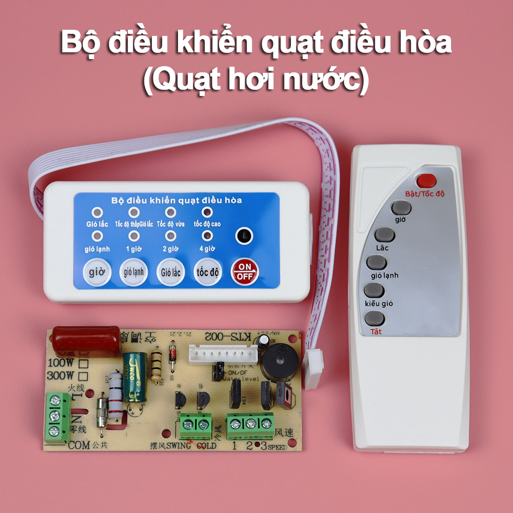 Bộ mạch điều khiển cho QUẠT ĐIỀU HÒA QUẠT HƠI NƯỚC điều khiển từ xa phiên bản Tiếng Việt